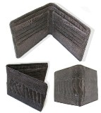 Ostrich Leg Skin Wallet dark