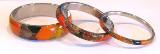 Snake Skin Bangles - Orange